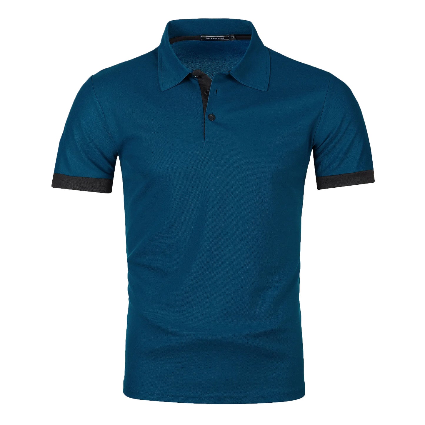 RBB Men’s Short Sleeve Color Matching Fashion Lapel Shirt – Stylish Casual Summer Top