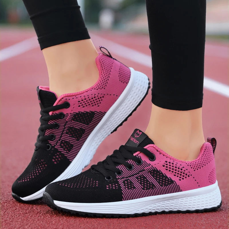 RBB Women’s Breathable Running Shoes – Lightweight Lace-Up Sneakers for Hard Court