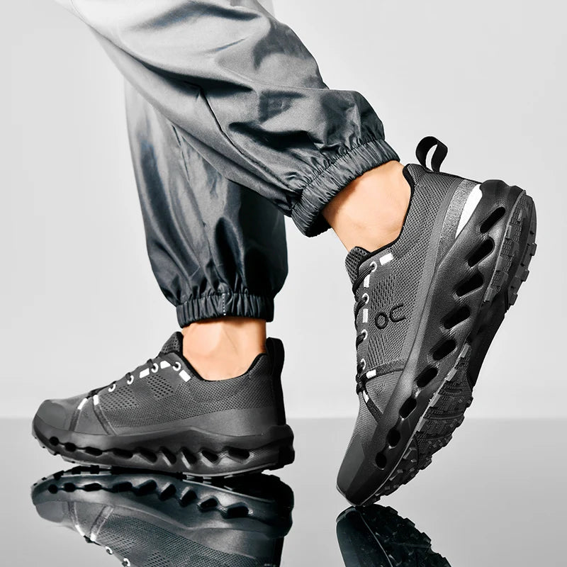 Men’s White Trainers — Casual Tennis & Running Sneakers, Athletic Gym Shoes for Marathon & Jogging