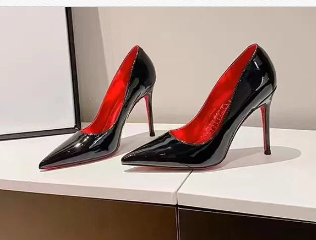 RBB Women's Rhinestone Pointed Toe High Heels – Elegant Wedding & Party Shoes (Size 34–45)