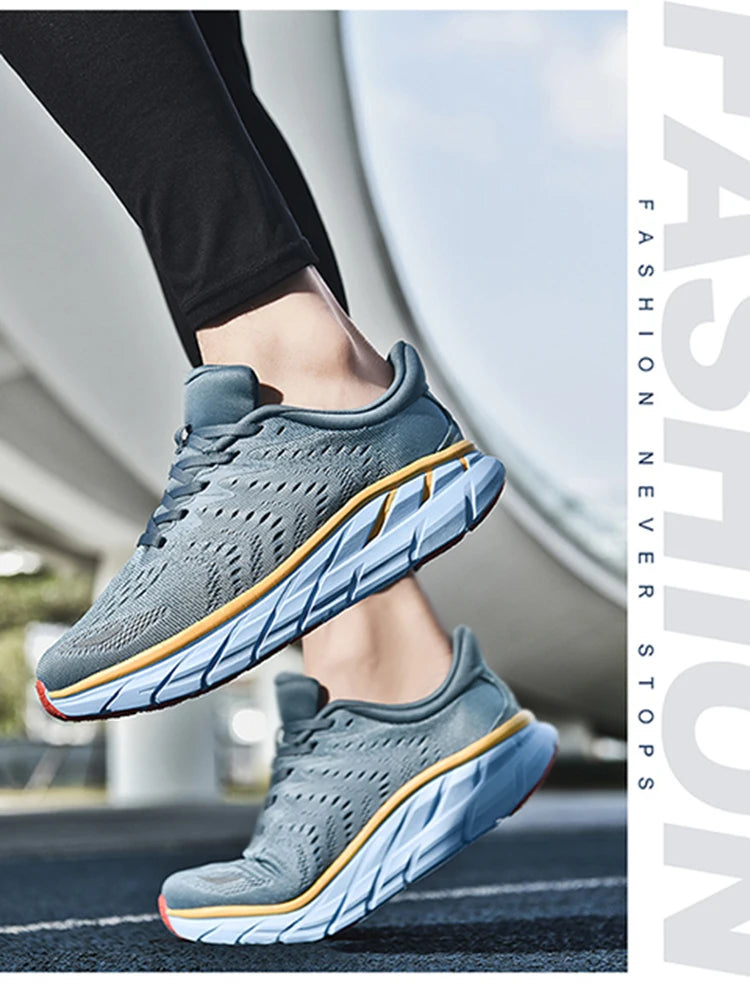 Men’s Road Running & Walking Shoes – Max Cushioned, Breathable & Non-Slip