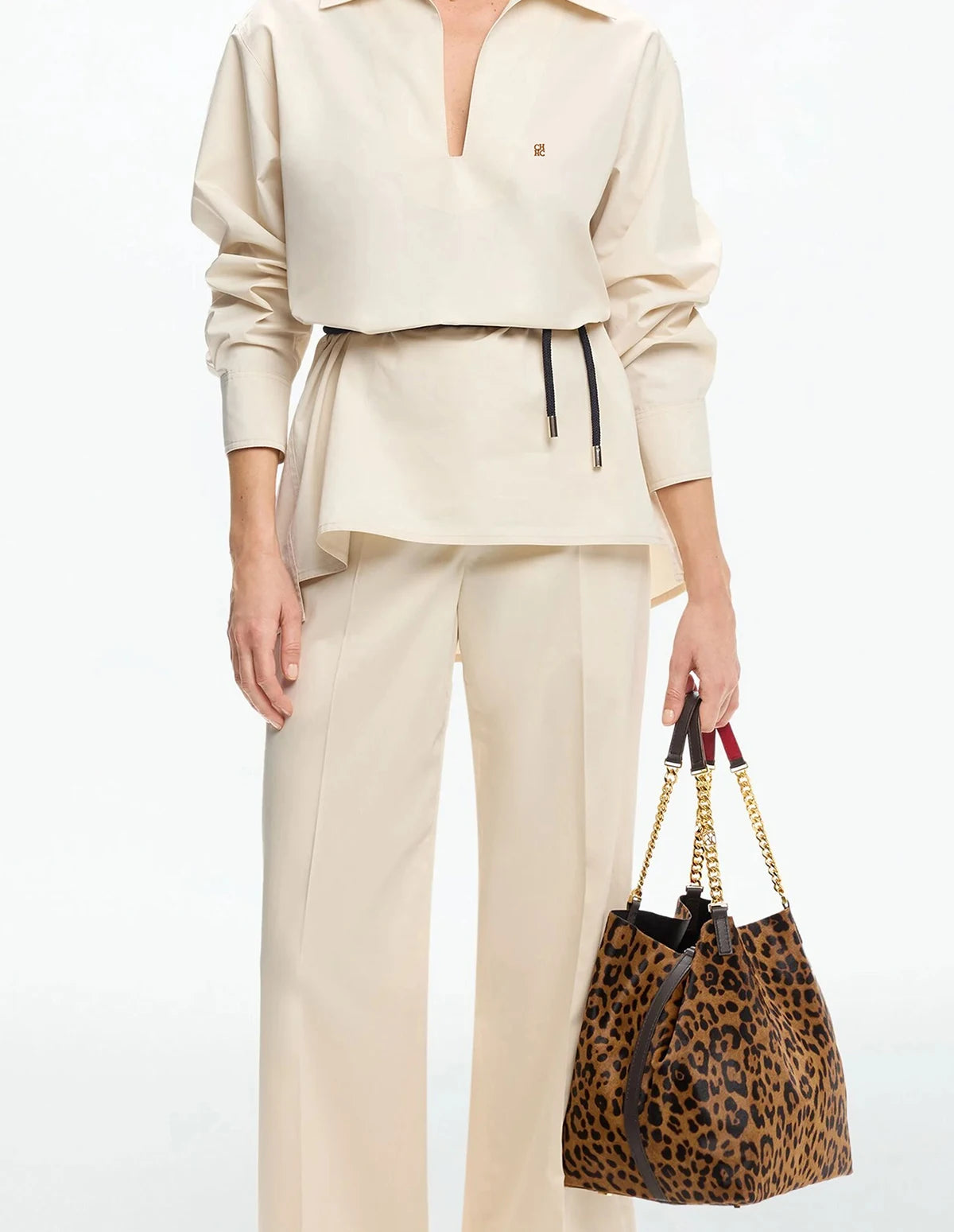 RBB Women's Elegant V-Neck Blouse – Solid Long Sleeve Office Tunic Top