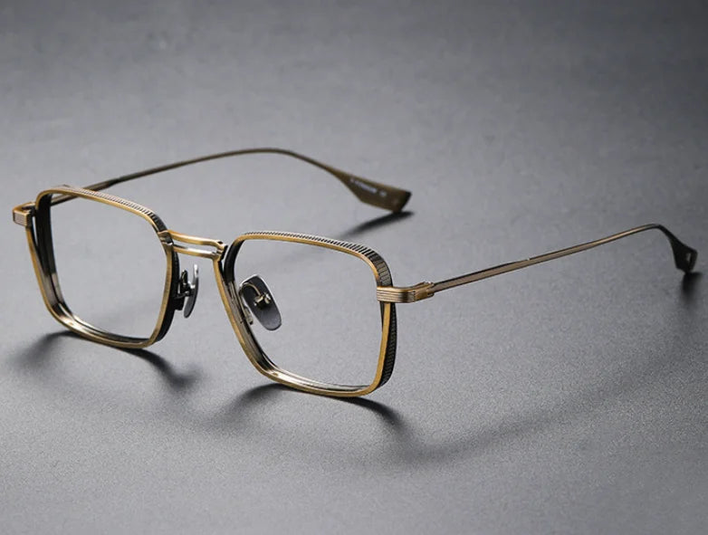 RBB Retro Square Optical Glasses – Pure Titanium Eyeglass Frames for Men & Women
