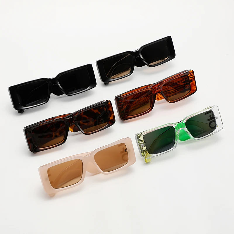 RBB 2pcs Retro UV Resistant Colorful Square Frame Sunglasses – Unisex