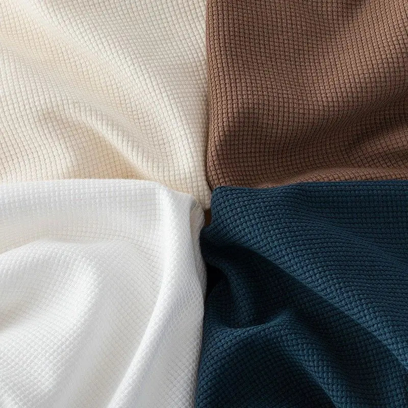 RBB Unisex Waffle Knit Summer T-Shirt – Lightweight & Loose Fit