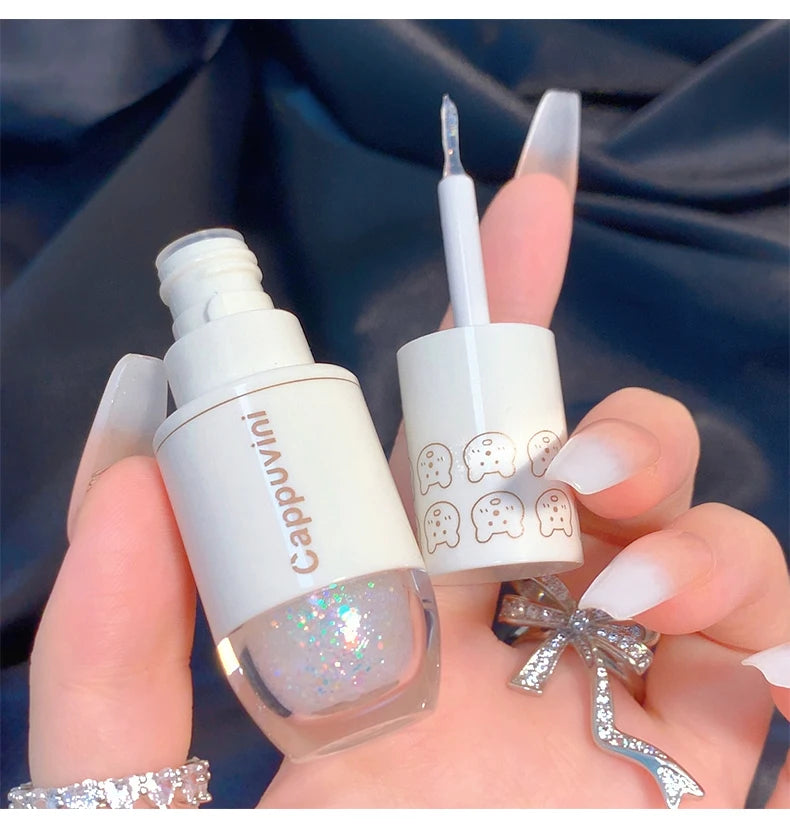 Cappuvini Star Dots Liquid Eyeshadow – Pearlescent, High Gloss, Easy-to-Apply Flashing Eye Makeup