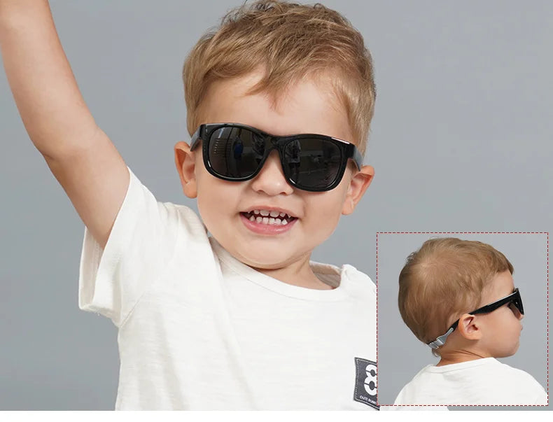 RBB Kids Polarized Sunglasses – Soft Frame UV400 Baby Eyewear with Safety Cord