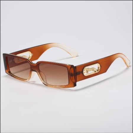 RBB Cycling Rectangle Sunglasses – Leopard Hollow Design, UV400 Protection