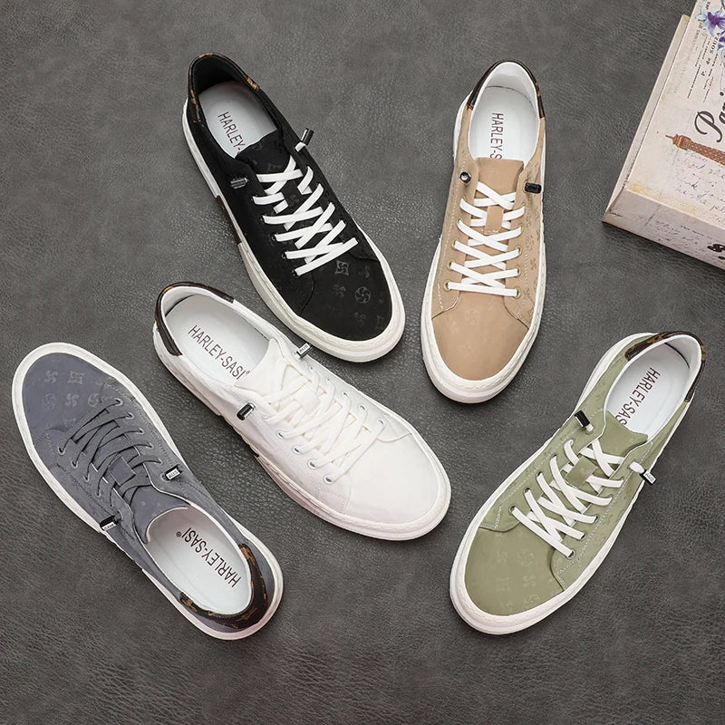 RBB Trendy Men's Canvas Shoes – Summer Lace-Up Breathable Casual Sneakers