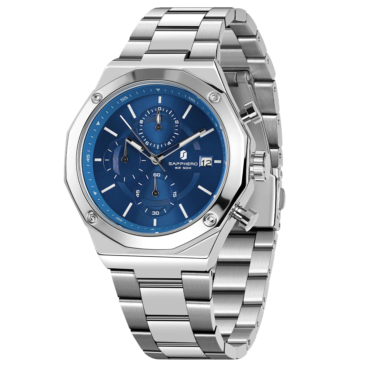 RBB Excellence Chronograph – Men's Luxury Sports Watch with Waterproof Design & Running Seconds