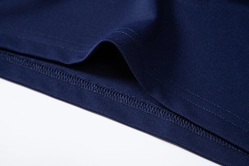 RBB Embroidered Polo Shirt – Men's Summer Casual Micro-Elastic Short Sleeve Top (Button Collar, Plus Size)