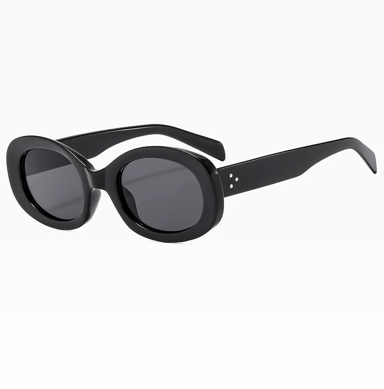 RBB 2024 Retro Oval Sunglasses – Small Frame Y2K Fashion UV400 Eyewear for Women