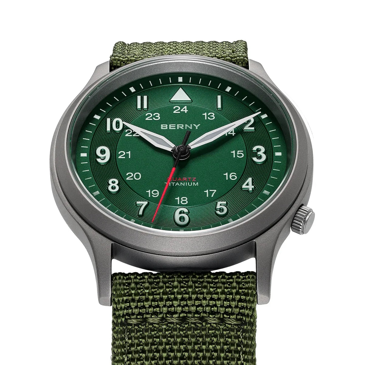 RBB Titanium Field Pilot Watch – Super Luminous Men's Outdoor Quartz Wristwatch with Sapphire Glass (5ATM)