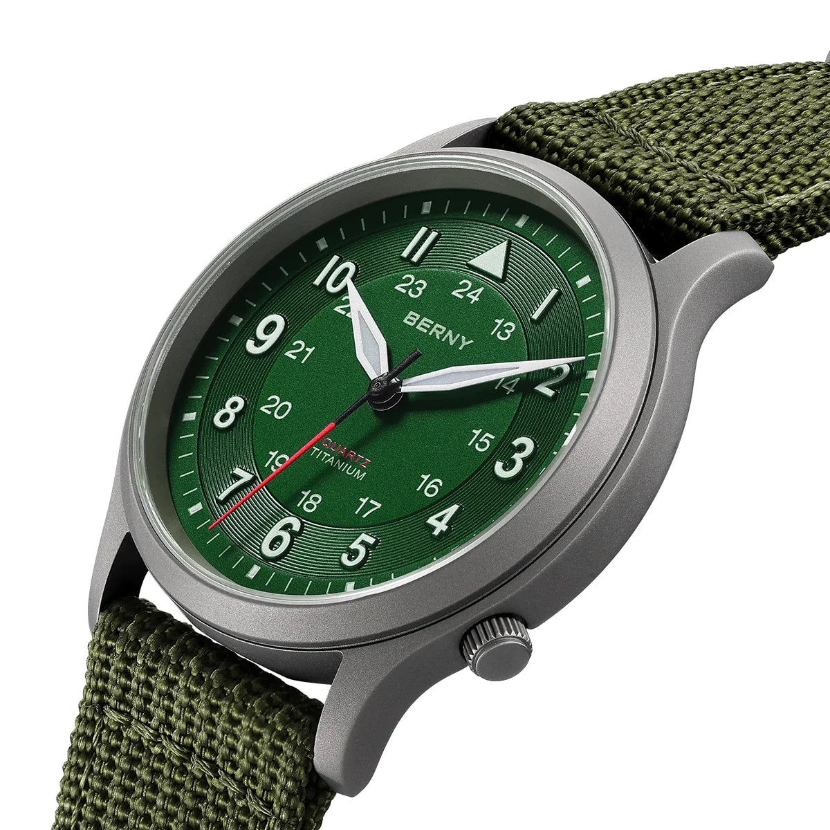 RBB Titanium Field Pilot Watch – Super Luminous Men's Outdoor Quartz Wristwatch with Sapphire Glass (5ATM)