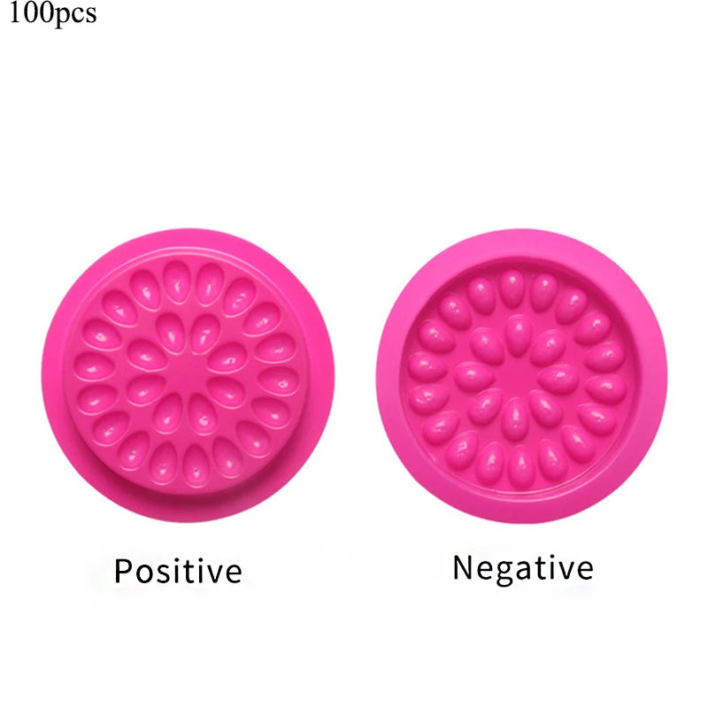 Eyelash Glue Holder Pads – 20/100pcs Adhesive Pallets for Extension Supplies