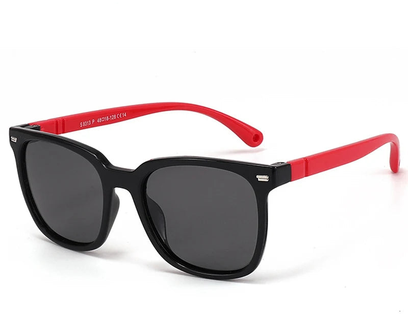 RBB Kids’ Flexible Polarized Sunglasses – UV400 TR90 Square Eyewear