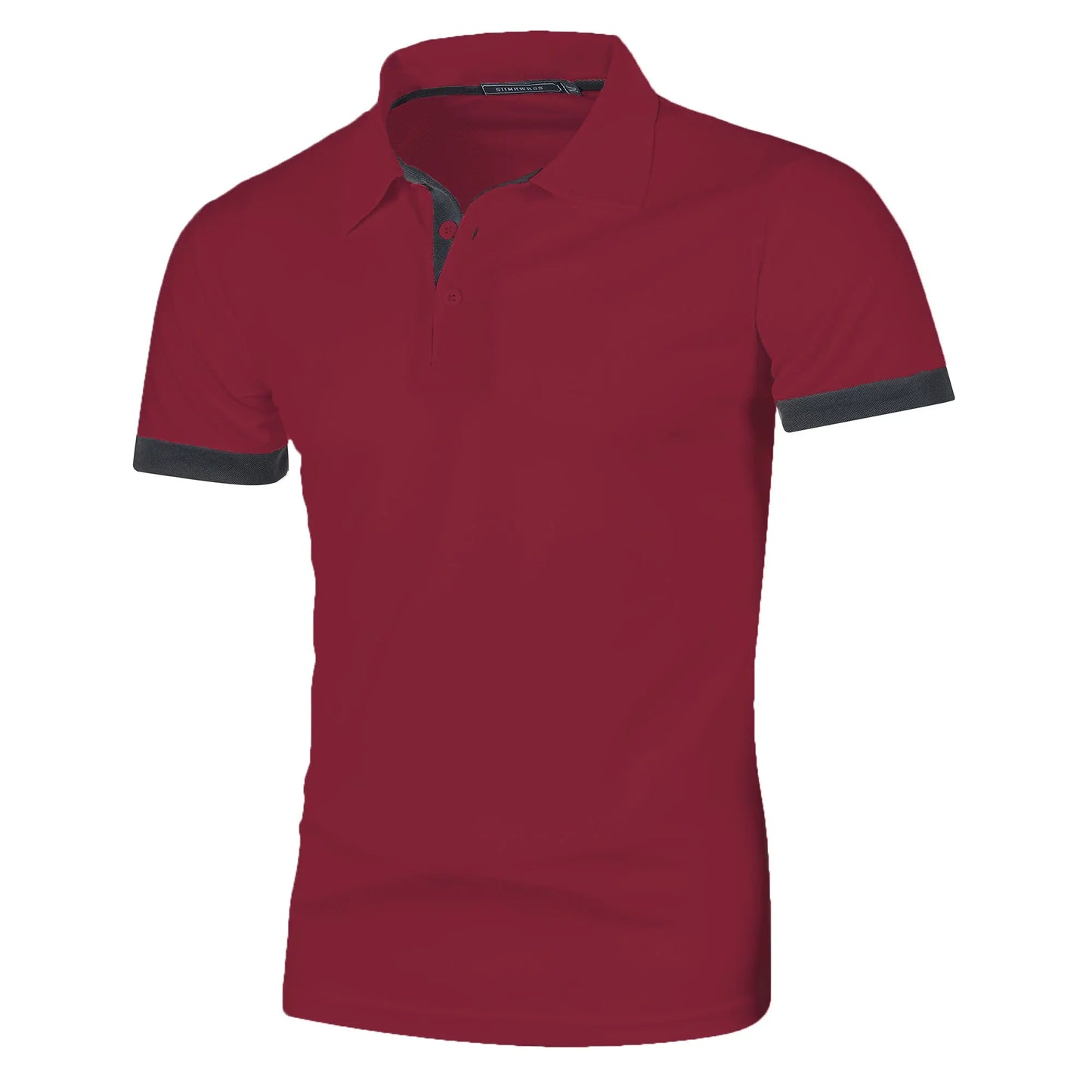 RBB Men’s Short Sleeve Color Matching Fashion Lapel Shirt – Stylish Casual Summer Top