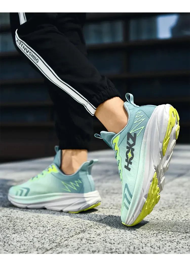 Men’s Breathable Mesh Running Shoes with Thick Soft Sole – High-Quality Outdoor Sports Sneakers