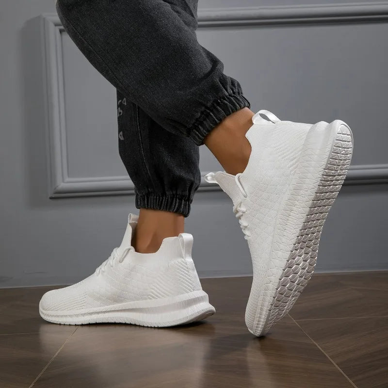 Men’s Lightweight Walking & Running Sneakers – Breathable Mesh Outdoor Shoes