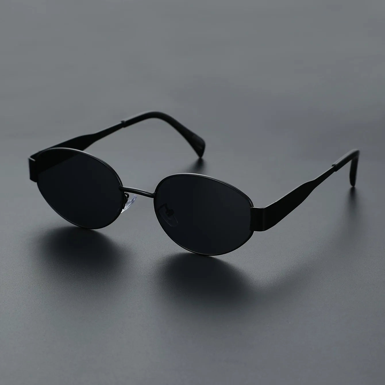 RBB Vintage Oval Sunglasses for Men – Black Lenses & Metal Frame Classic Fashion Eyewear