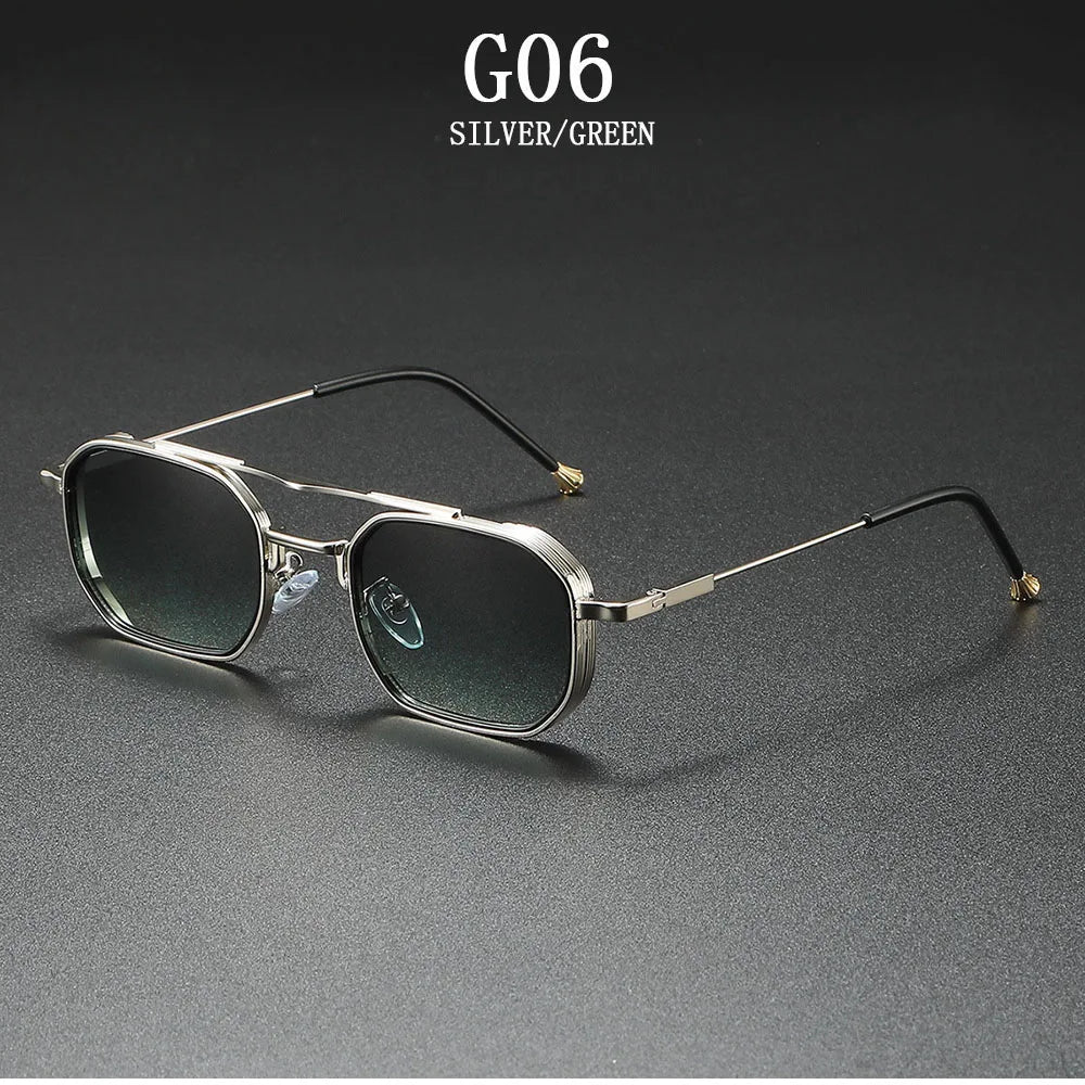 RBB 2025 Vintage Square Sunglasses – Trendy Steampunk Fashion Eyewear for Men & Women