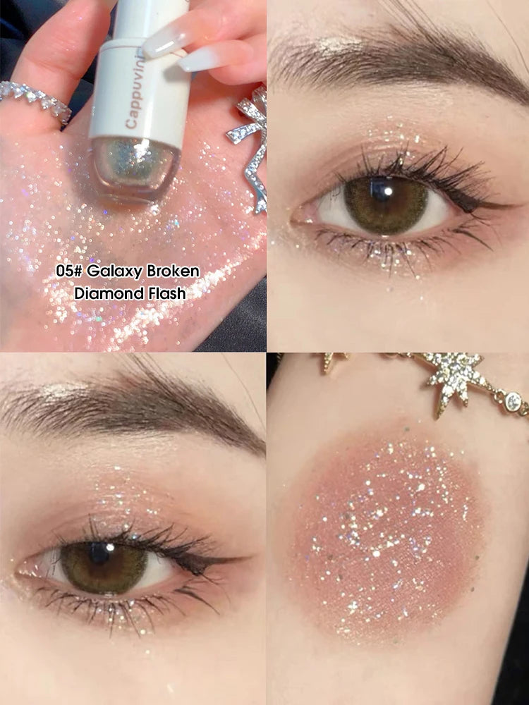 Cappuvini Star Dots Liquid Eyeshadow – Pearlescent, High Gloss, Easy-to-Apply Flashing Eye Makeup