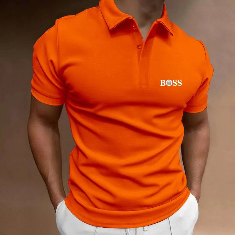 RBB 2024 Business Fashion Men's Luxury Polo Shirt – High-Quality Printed Quick-Dry Summer T-Shirt for Outdoor Fitness, Running & Golf