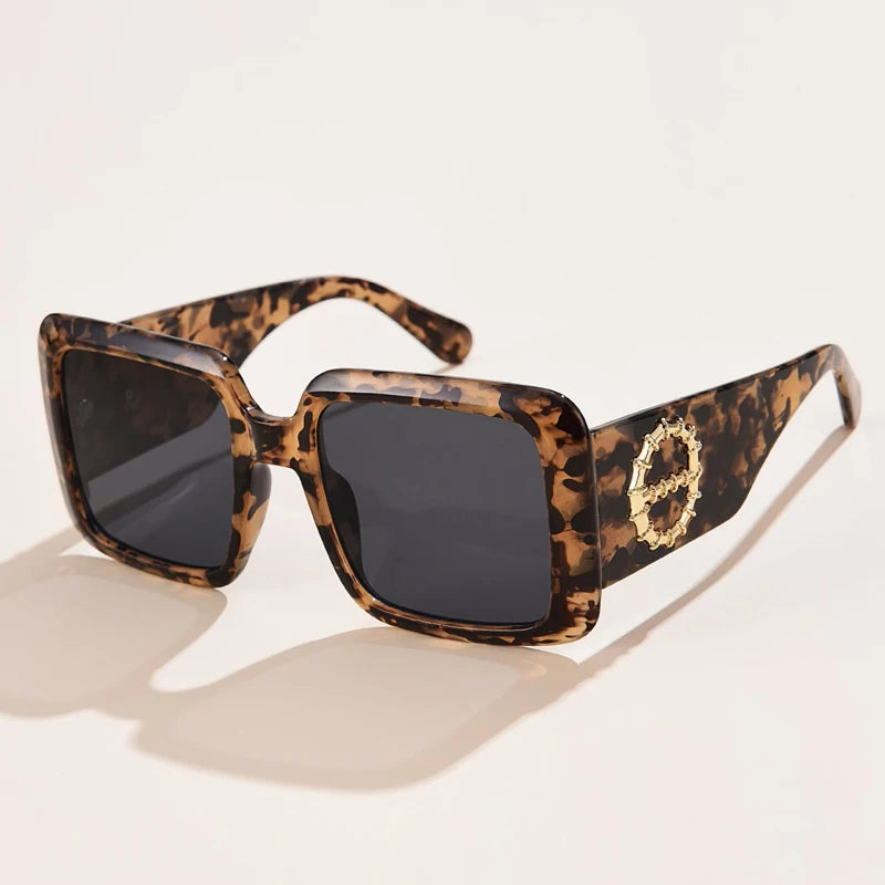 RBB Unisex Square Frame Fashion Sunglasses – Vintage Wide-Leg Design, UV400 Eyewear