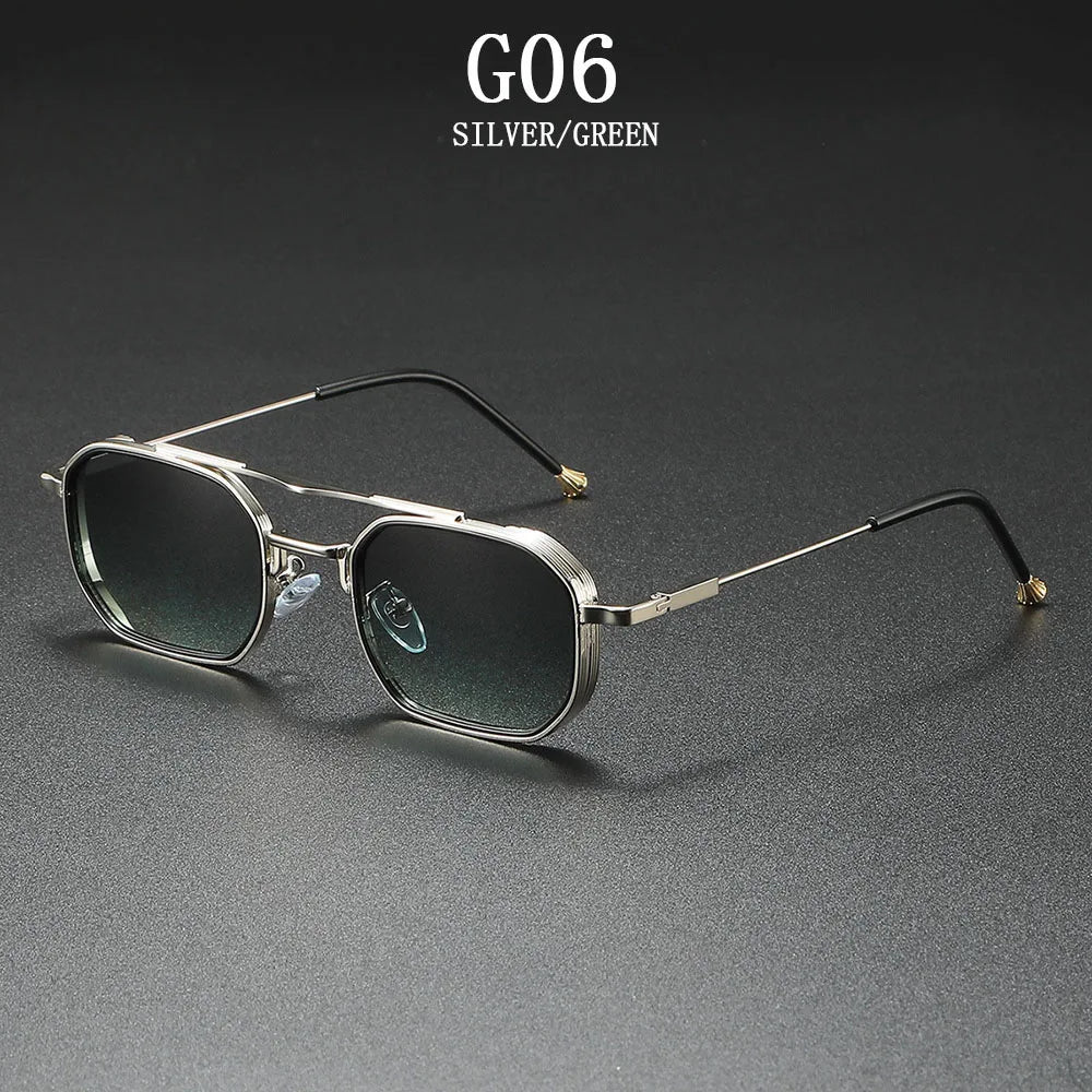 RBB 2025 Vintage Square Sunglasses – Trendy Steampunk Fashion Eyewear for Men & Women