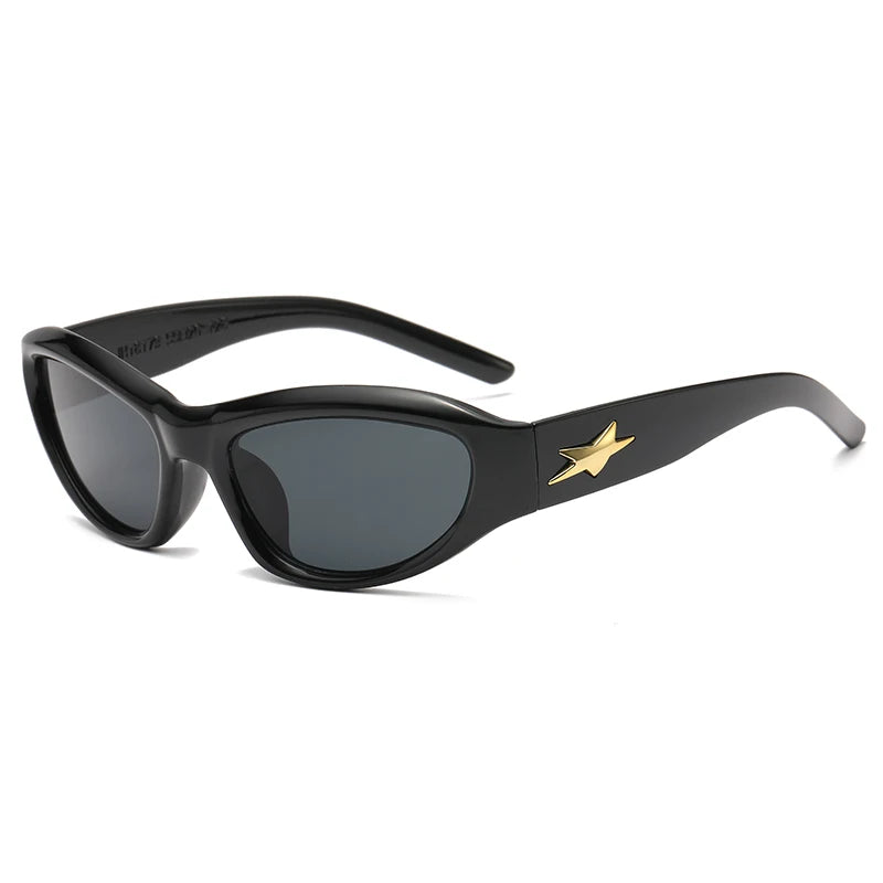 RBB Y2K Cat Eye Sunglasses – UV400 Steampunk Sports Shades for Women & Men