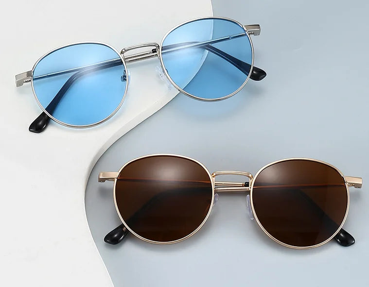 RBB Classic Round Polarized Sunglasses – UV400 Retro Glass Lens for Men & Women