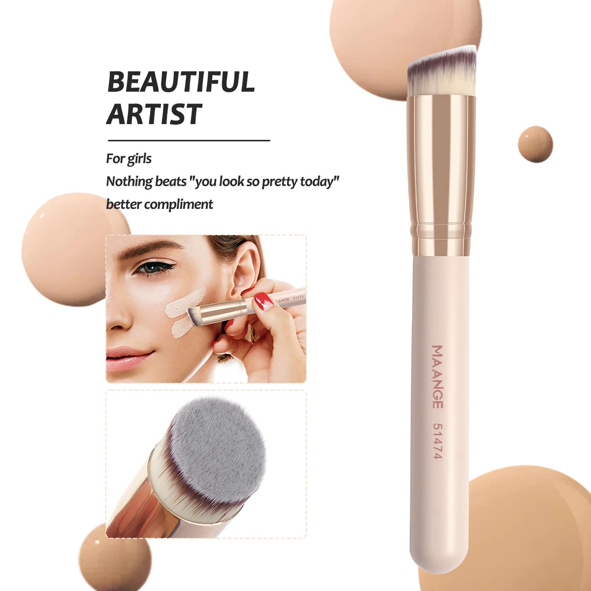 7pcs Makeup Brush Set – Foundation, Powder, Blush & Blending Tools