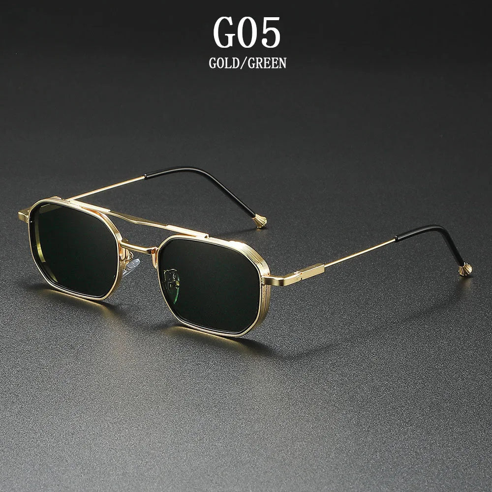 RBB 2025 Vintage Square Sunglasses – Trendy Steampunk Fashion Eyewear for Men & Women