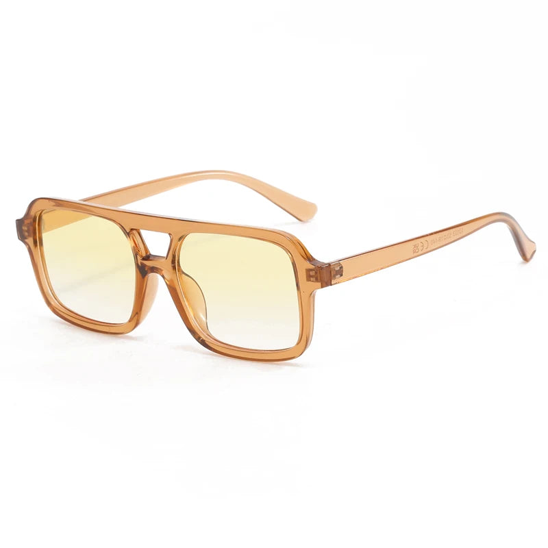 RBB Y2K Double Beam Sunglasses – Small Frame Retro UV Protection Outdoor Eyewear