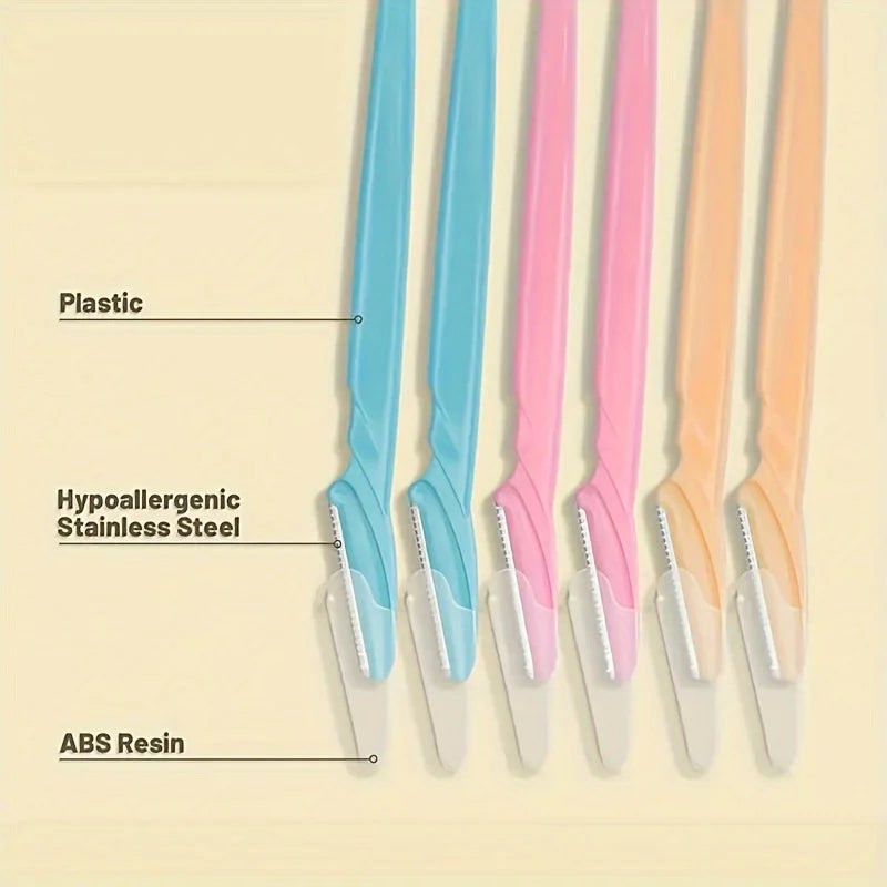 3/5/6/12/24Pcs Eyebrow Razor Kit – Precision Shaping & Facial Hair Removal Tool