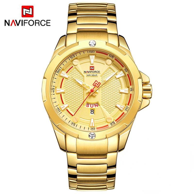 RBB Luxury Gold Men's Watch – 2024 Military Sport Quartz Wristwatch