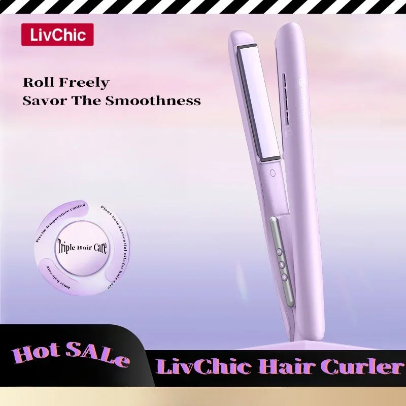 LivChic Ceramic Flat Iron for Salon-Quality Styling