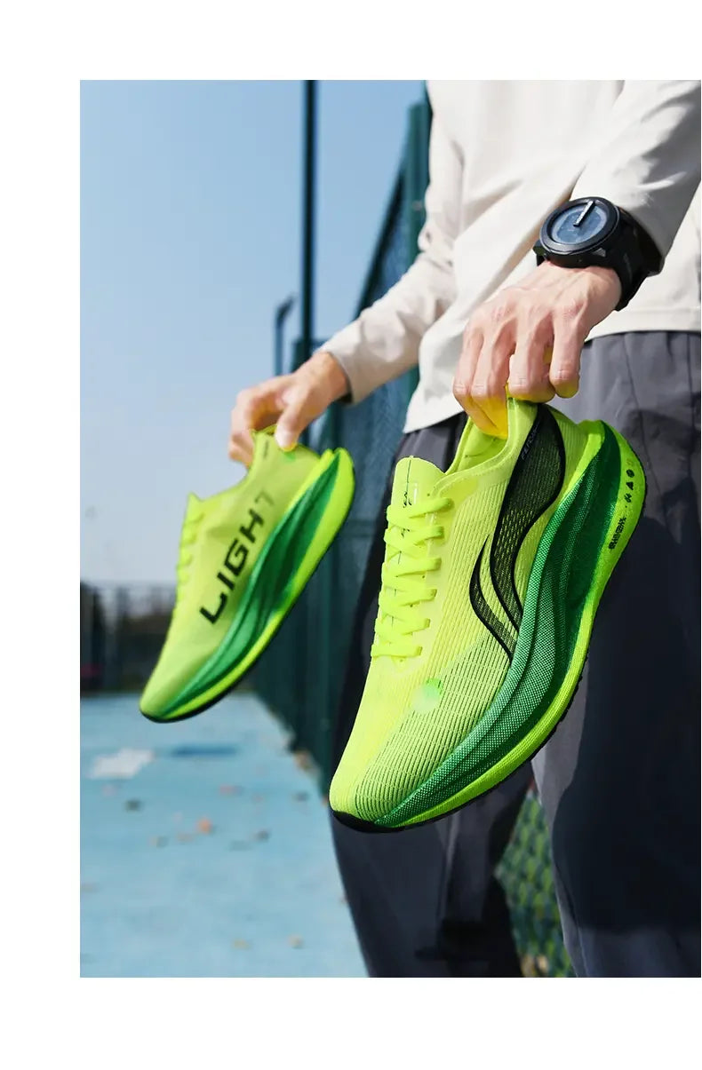 Men’s Fashion Running Shoes – Breathable Mesh, Carbon Plate, Rubber Outsole | Red Rabbit Limited Edition