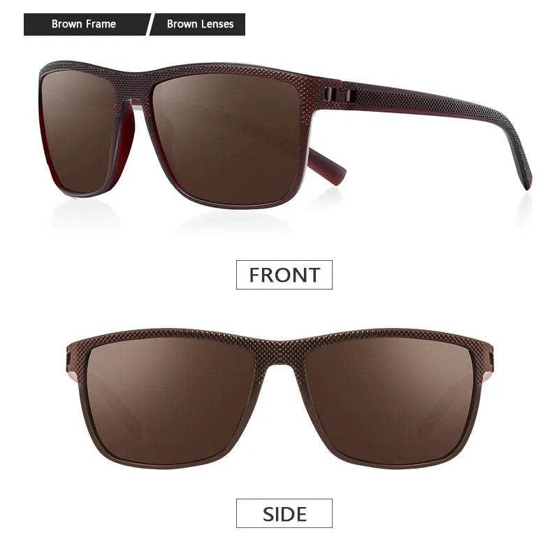 RBB Polarized Sunglasses – UV400 Square Frame for Men & Women | Lightweight & Stylish for Driving, Golf & Fishing