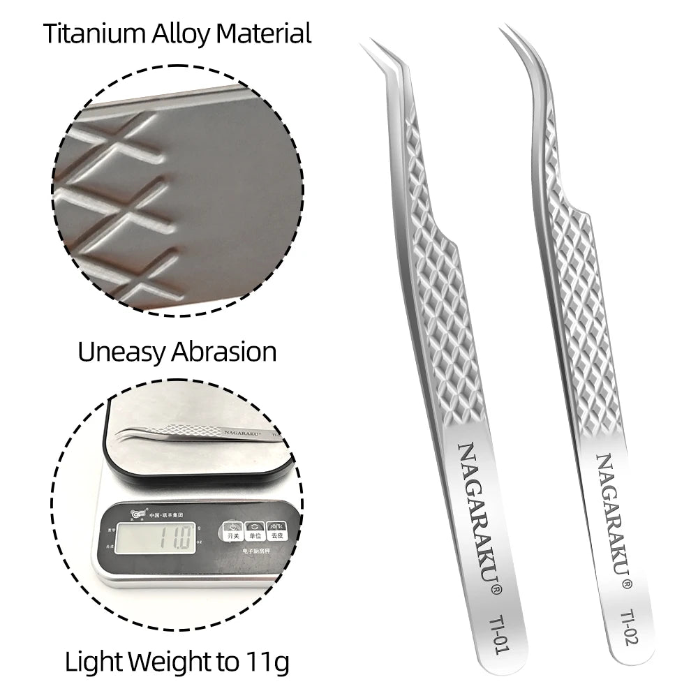 Stainless Steel Eyelash Extension Tweezers – 3D Precision Lash Applicator Tool