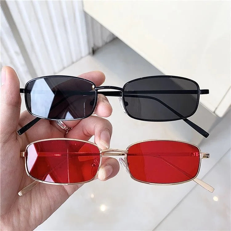 RBB Small Frame Rectangle Sunglasses – Classic Vintage UV400 for Women & Men