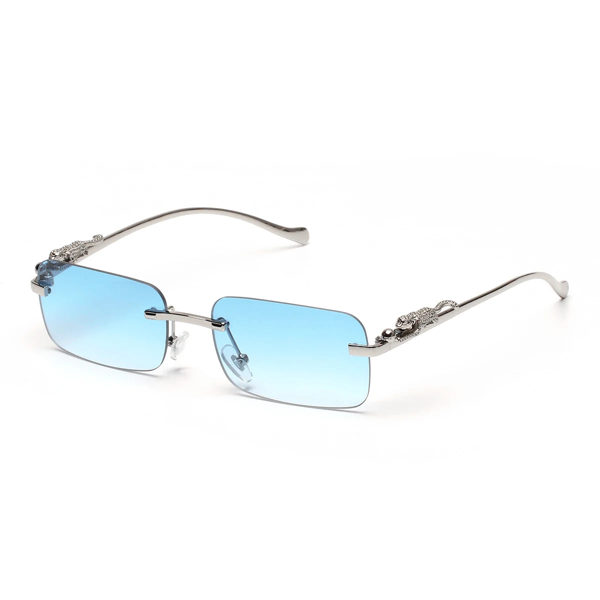 RBB Rimless Square Metal Sunglasses – Unisex UV400 Outdoor Designer Shades
