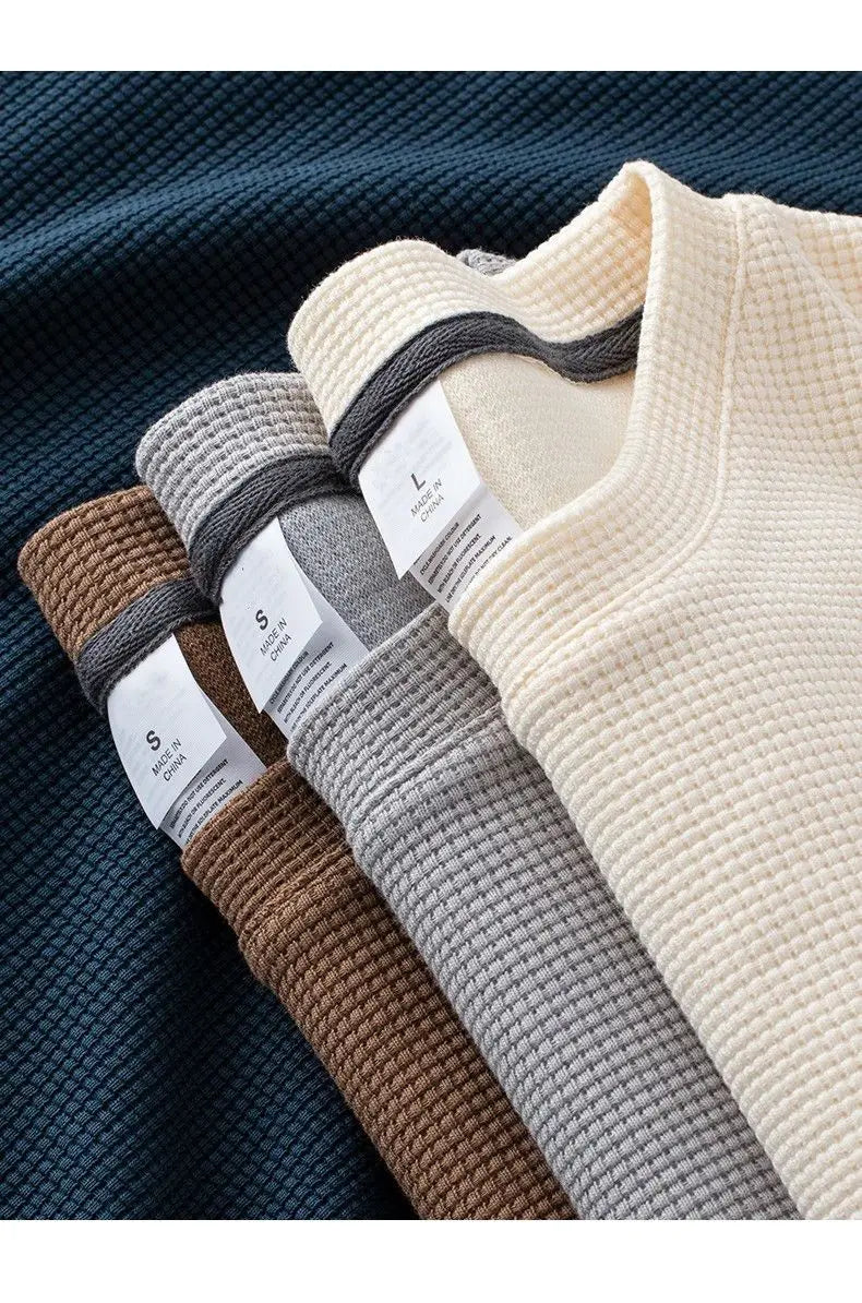 RBB Unisex Waffle Knit Summer T-Shirt – Lightweight & Loose Fit