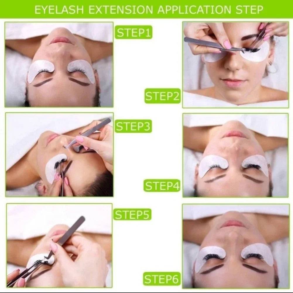 100 Pairs Under Eye Gel Patches for Eyelash Extensions – Lint-Free, Adhesive Lash Extension Supplies