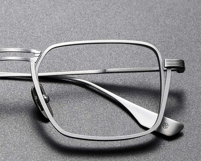 RBB Retro Square Optical Glasses – Pure Titanium Eyeglass Frames for Men & Women