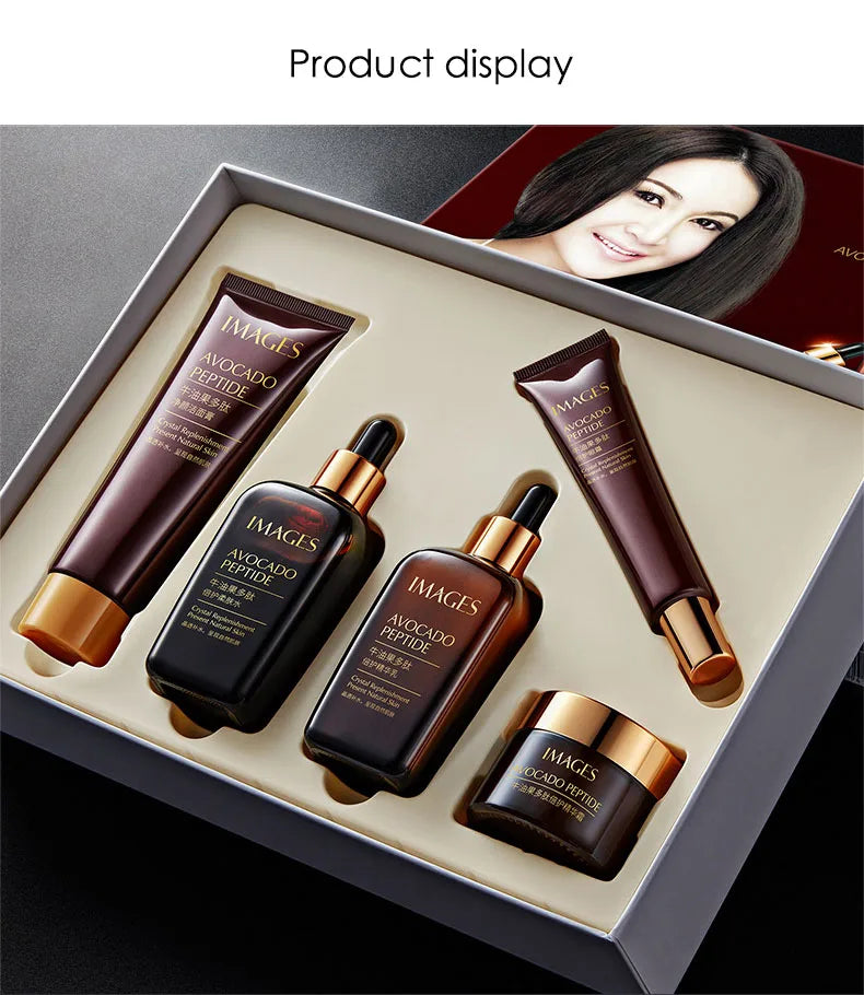 5-in-1 Avocado Skin Care Set – Cleanser, Serum, Face & Eye Creams
