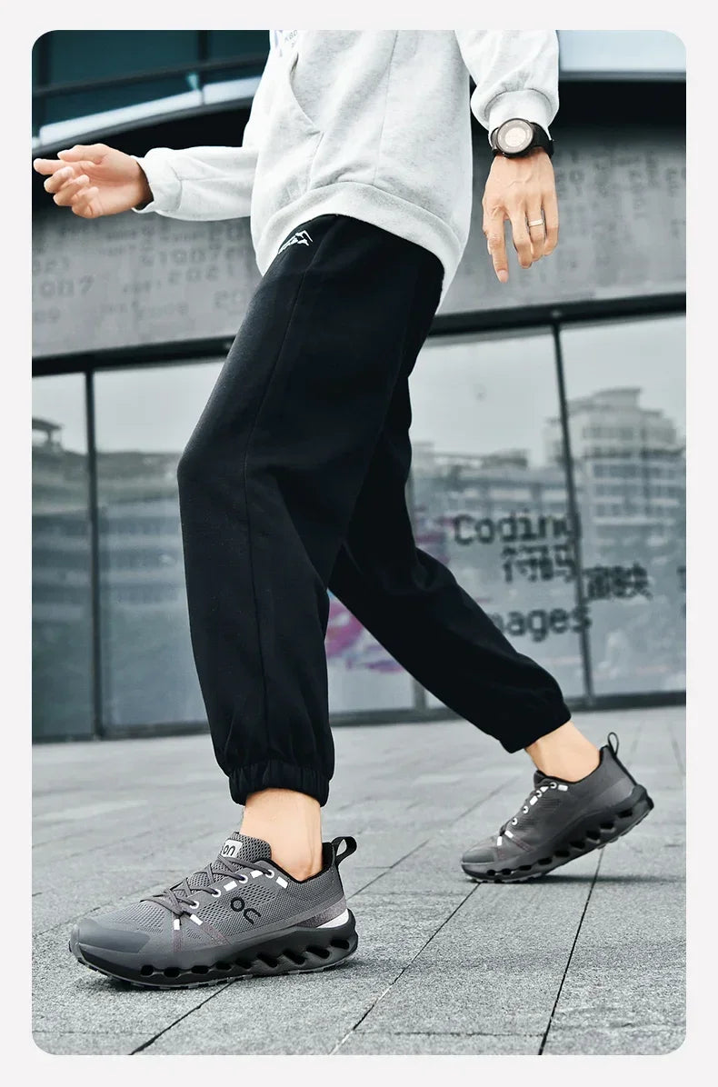 Men’s White Trainers — Casual Tennis & Running Sneakers, Athletic Gym Shoes for Marathon & Jogging