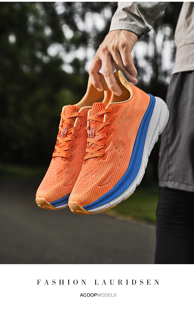 RBB Luxury Men’s Running Shoes – Breathable Mesh Cushioned Sneakers for Couples, Off-Road & Road Running Trainers