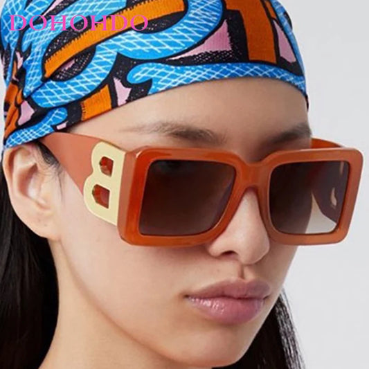 RBB Fashion Sunglasses – 2025 Luxury Oversized Square UV400 Eyewear for Men & Women, Vintage Travel Style