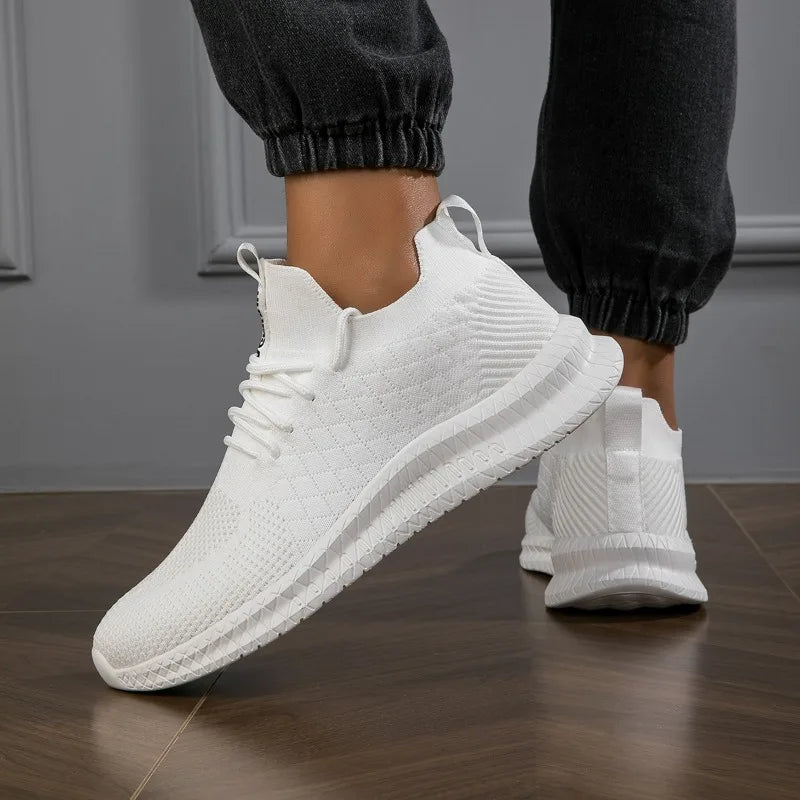 Men’s Lightweight Walking & Running Sneakers – Breathable Mesh Outdoor Shoes